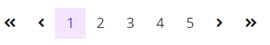 Page navigation links with page 1 selected, page numbers 1 to 5 and arrows for previous, next, first and last page