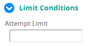 The Limit Conditions section with an empty Attempt Limit field