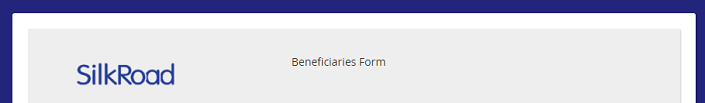 A form header showing the SilkRoad logo and the text Beneficiaries Form