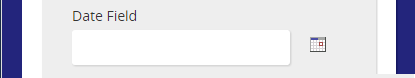 A Date Field input with a calendar icon beside it